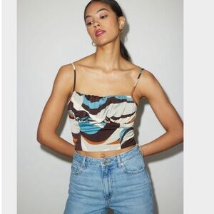 Dynamite Front Ruched Bustier Ophelia Top NEW with Tags Size XL